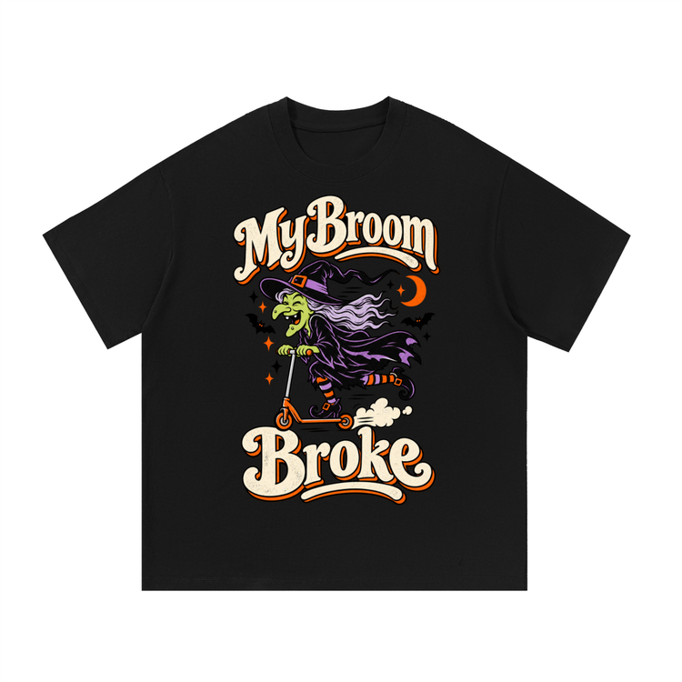 My Broom Broke — Oversized Halloween T-Shirt