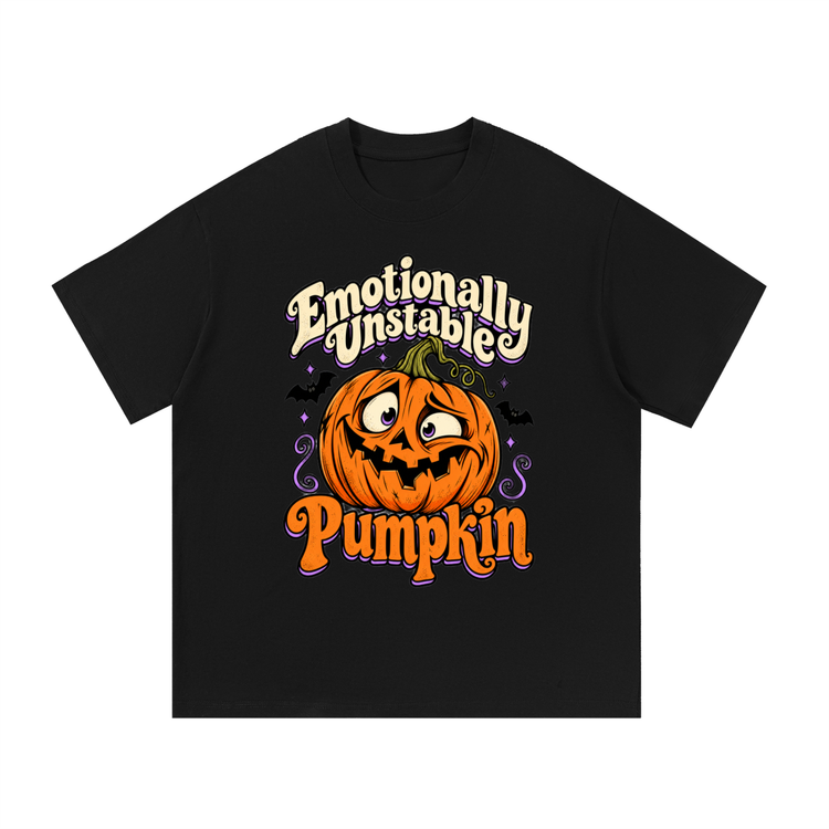 Emotionally Unstable Pumpkin — Oversized Halloween T-Shirt
