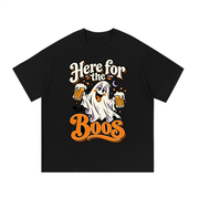 Here for the Boos — Oversized Halloween T-Shirt — photo 1