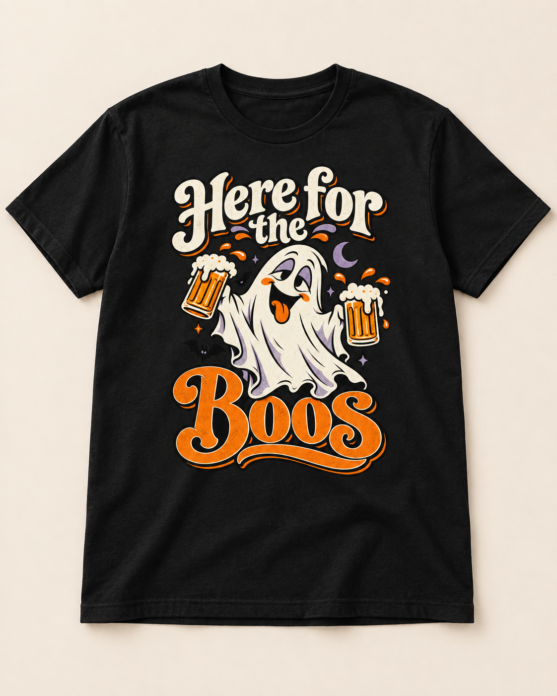 Here for the Boos T-shirt mockup